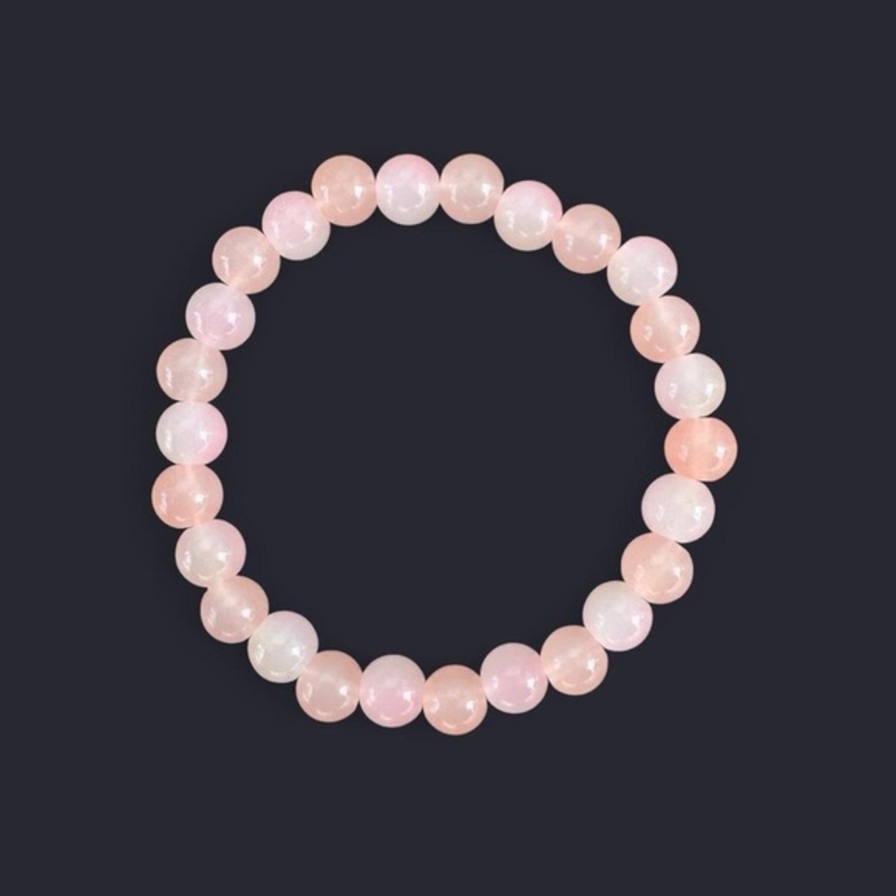 Salmon Glass Bead Bracelet